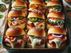 A homemade and realistic depiction of tropical-themed sliders.